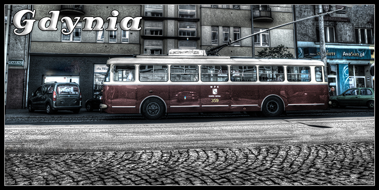 Gdynia centrum miasta, niebieskie zdj�cia