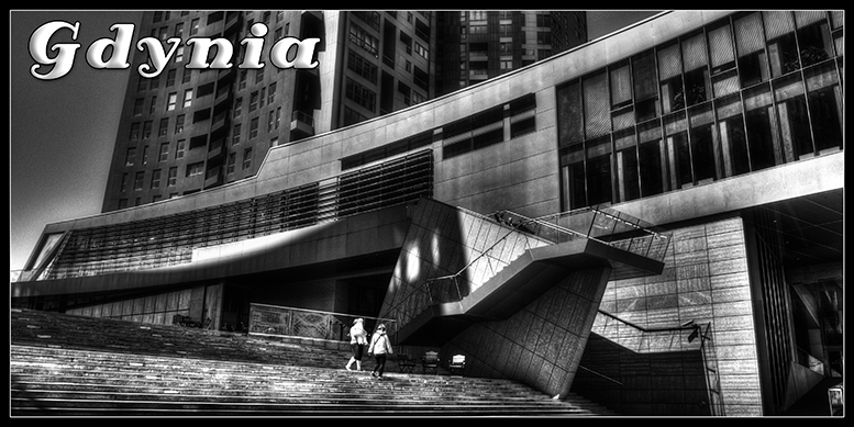 Gdynia centrum miasta, niebieskie zdj�cia