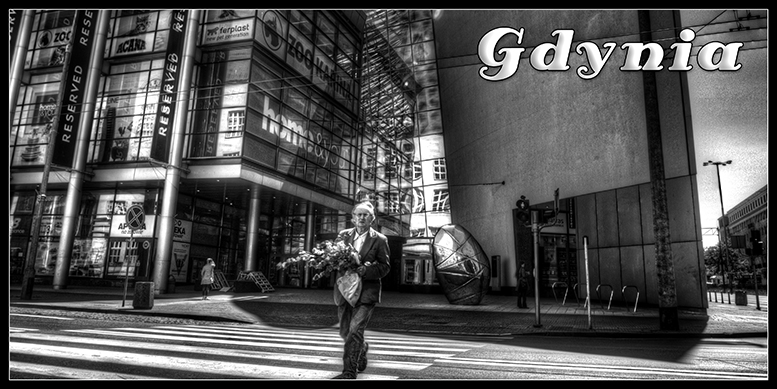 Gdynia centrum miasta, niebieskie zdj�cia