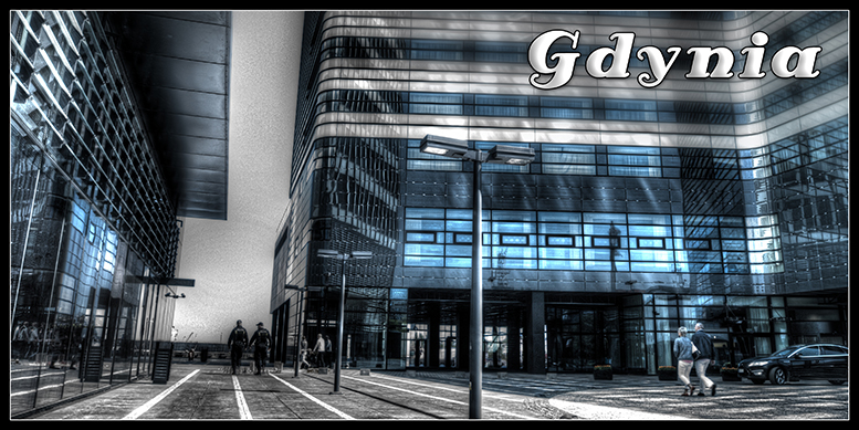 Gdynia centrum miasta, niebieskie zdj�cia