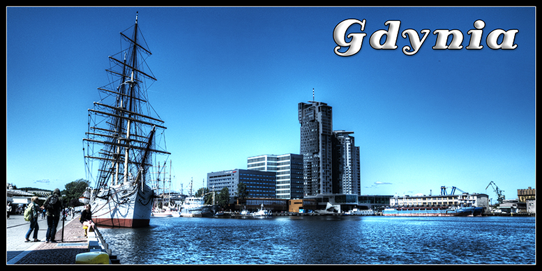 Gdynia centrum miasta, niebieskie zdj�cia