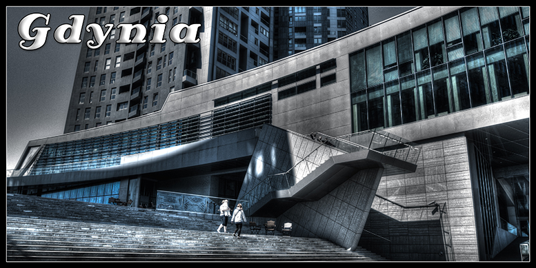 Gdynia centrum miasta, niebieskie zdj�cia
