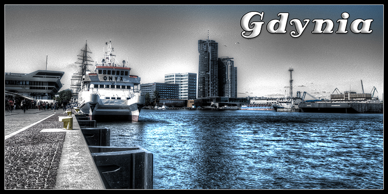 Gdynia centrum miasta, niebieskie zdj�cia