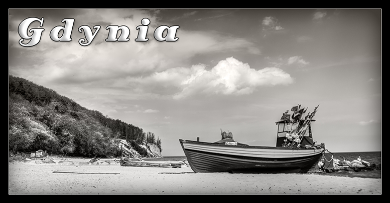 Czarno-bia�e zdj�cia: Gdynia Or�owo, klif Gdynia, molo w Gdyni Or�owie