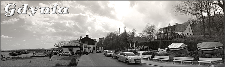 Czarno-bia�e zdj�cia: Gdynia Or�owo, klif Gdynia, molo w Gdyni Or�owie
