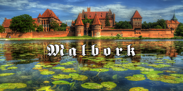 Malbork, Zamek Krzy�acki w Malborku, Nogat, Panorama Zamku w Malborku