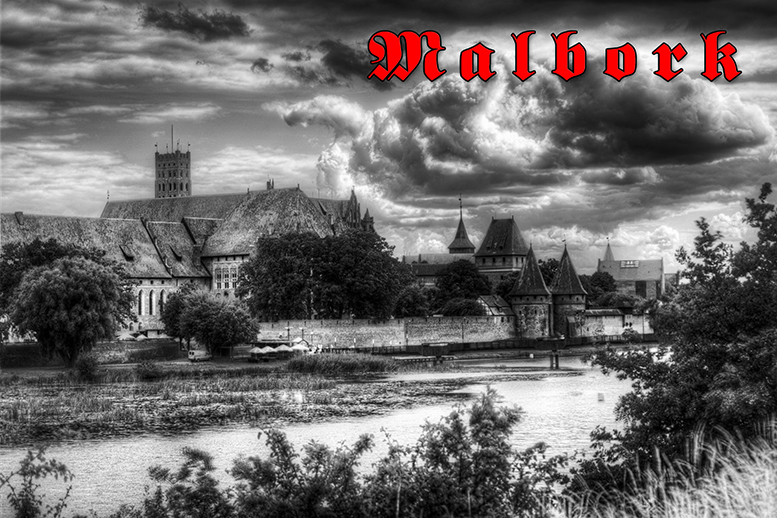 Poczt�wki czarno-bia�e Malbork, Zamek Krzy�acki w Malborku