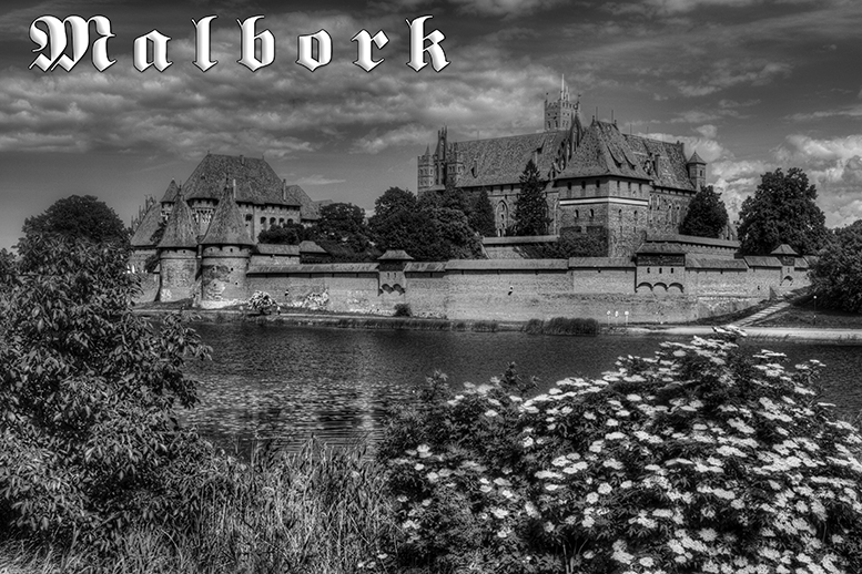 Poczt�wki czarno-bia�e Malbork, Zamek Krzy�acki w Malborku