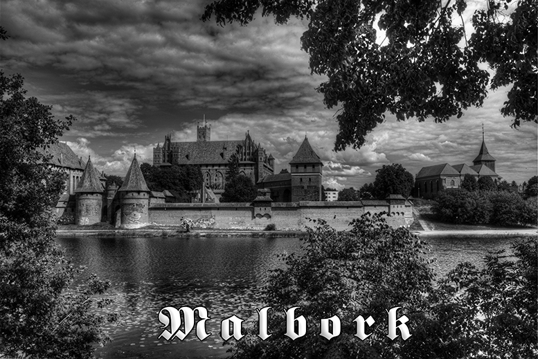 Poczt�wki czarno-bia�e Malbork, Zamek Krzy�acki w Malborku