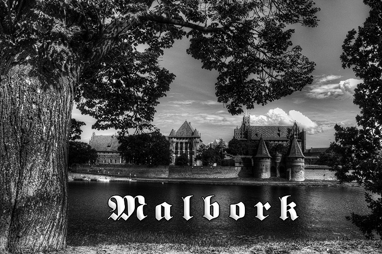 Poczt�wki czarno-bia�e Malbork, Zamek Krzy�acki w Malborku