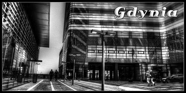 Gdynia centrum miasta, niebieskie zdj�cia