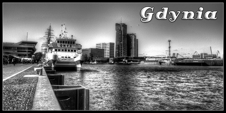 Gdynia centrum miasta, niebieskie zdj�cia