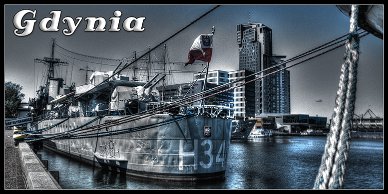 Gdynia centrum miasta, niebieskie zdj�cia