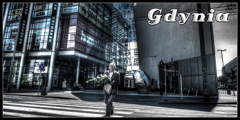 Gdynia centrum miasta, niebieskie zdj�cia