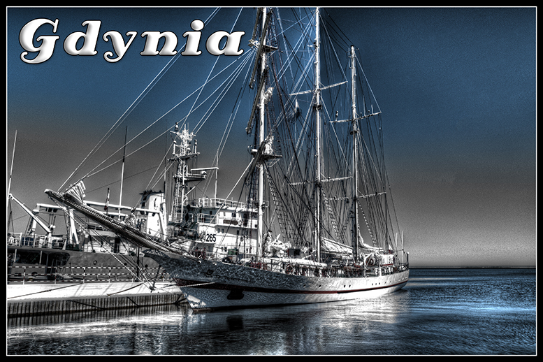 Gdynia centrum miasta, niebieskie zdj�cia