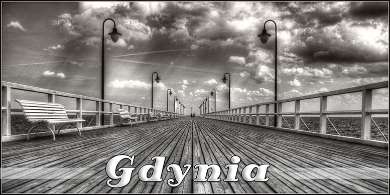 Czarno-bia�e zdj�cia: Gdynia Or�owo, klif Gdynia, molo w Gdyni Or�owie