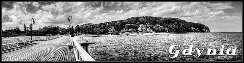 Czarno-bia�e zdj�cia: Gdynia Or�owo, klif Gdynia, molo w Gdyni Or�owie
