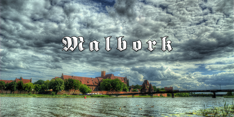 Malbork, Zamek Krzy�acki w Malborku, Nogat, Panorama Zamku w Malborku