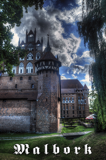 Malbork, Zamek Krzy�acki w Malborku, Nogat, Panorama Zamku w Malborku