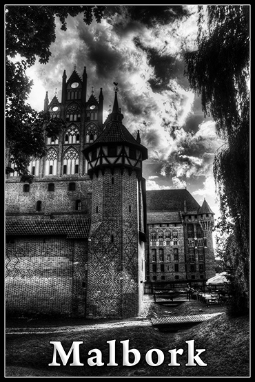 Poczt�wki czarno-bia�e Malbork, Zamek Krzy�acki w Malborku