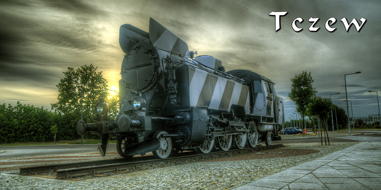 Tczew, Most Lisewski, Wis�a w Tczewie, Centrum Tczewa, stara lokomotywa